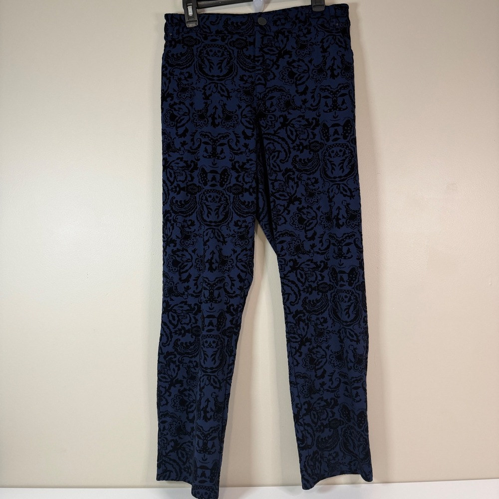 cj banks 22W Damask Flocked Velvet Burnout Stretch 5 Pocket Pant Haunted Mansion